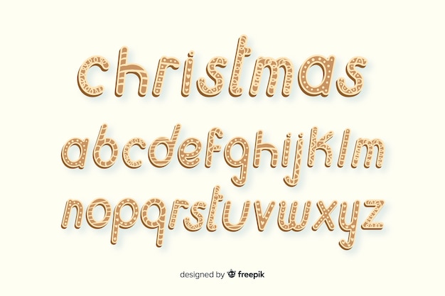 ジンジャーブレッドクリスマスアルファベット