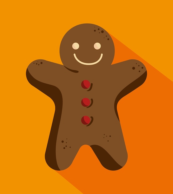 Free vector gingerbread cookie man