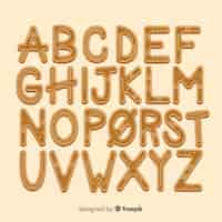 Free vector gingerbread cookies alphabet