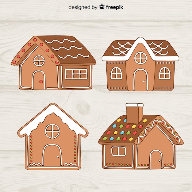 Download Free Gingerbread House Collection Svg Dxf Eps Png All Cut Files Background PSD Mockup Templates