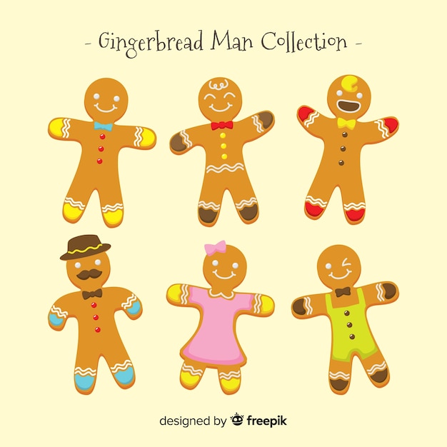 Free vector gingerbread man collection