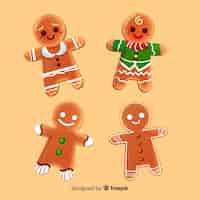 Free vector gingerbread man collection