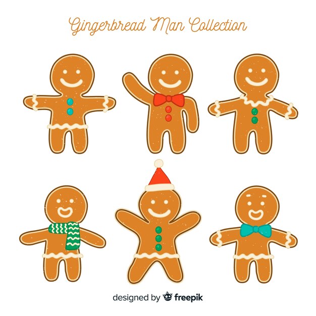 Gingerbread man with accessories collection
