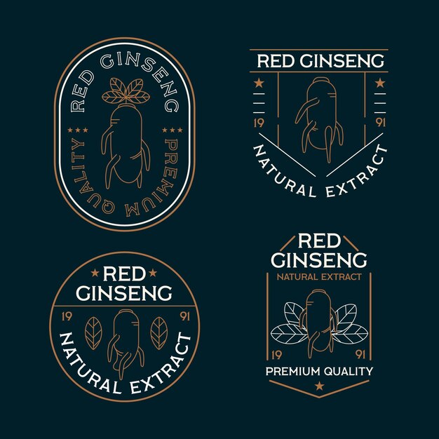 Ginseng jar label set