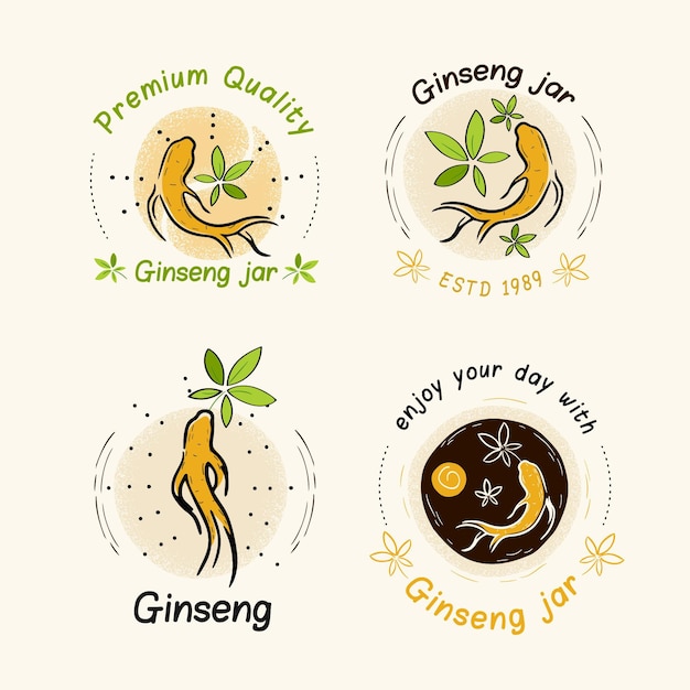 Ginseng jar label set