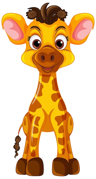 Free vector giraffe cartoon character vector