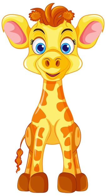 Vettore gratuito vettore di personaggi dei cartoni animati giraffe