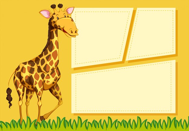 Giraffe on note template