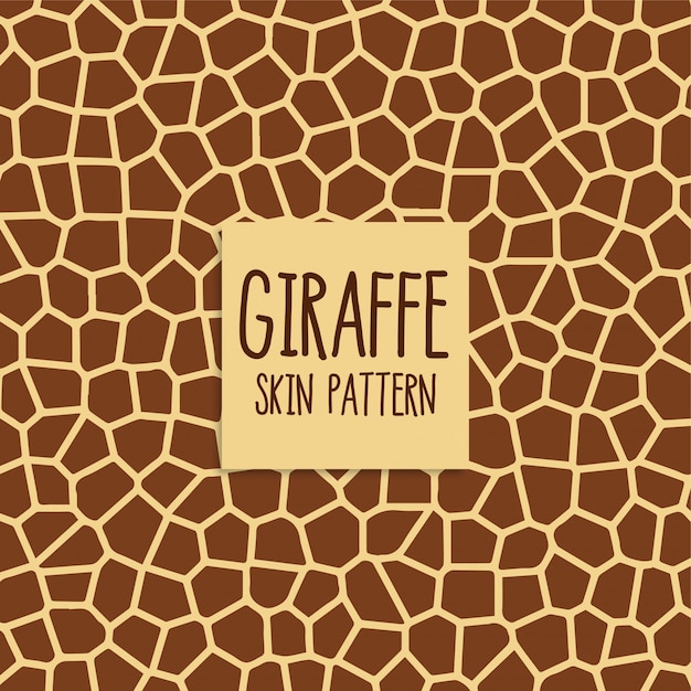 Giraffe skin pattern in brown color