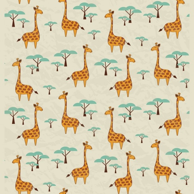 Free vector giraffes pattern design