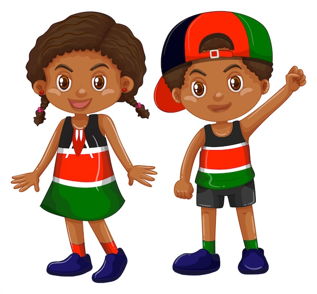 Free vector girl and boy from kenya