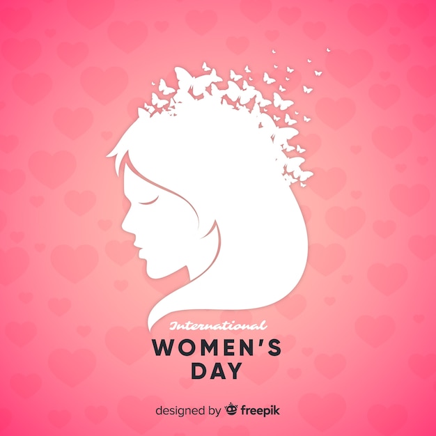 Free vector girl bust women's day background