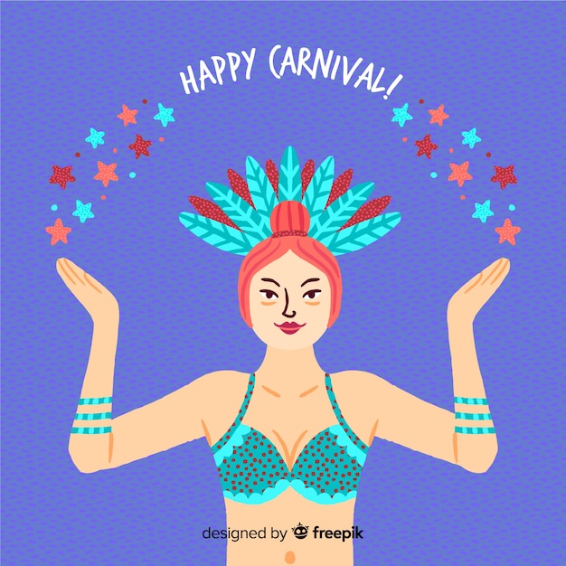 Free vector girl carnival background