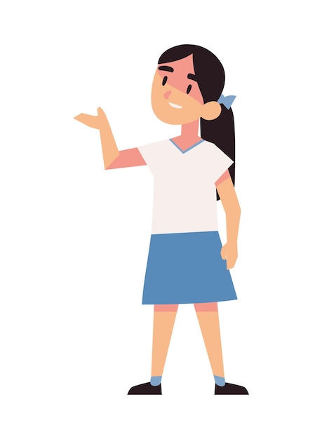 Free vector girl cartoon standing