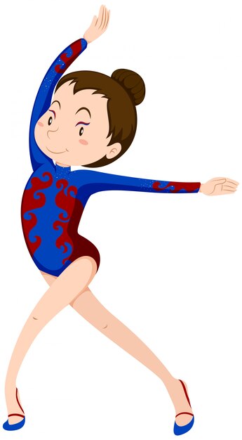 Girl doing gymnastics floor exercise