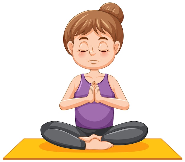 Little girl yoga Vectors & Illustrations for Free Download