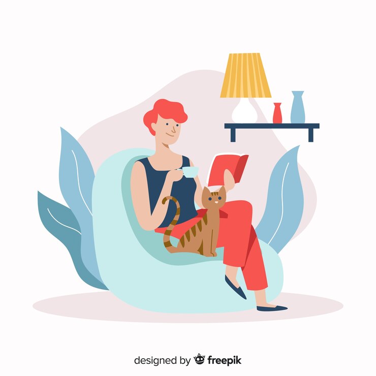 Free Vector girl enjoying their free time
