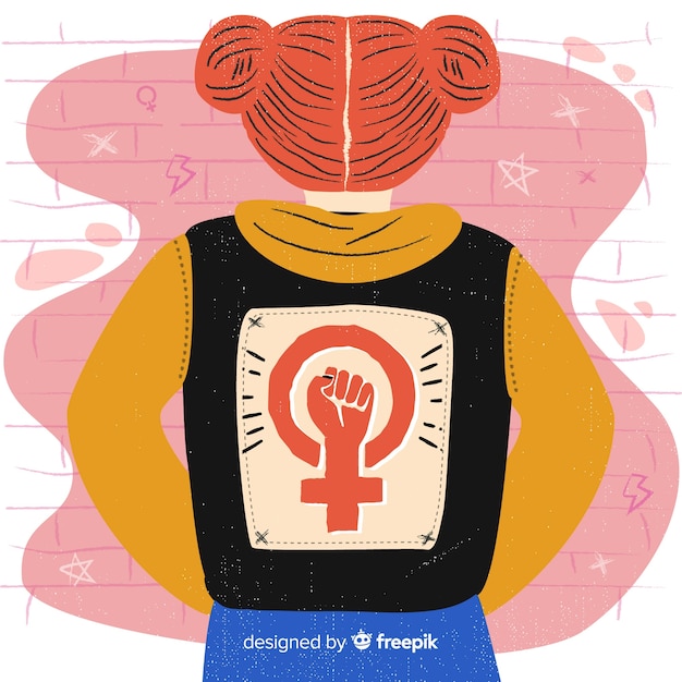 Free Vector girl fist symbol