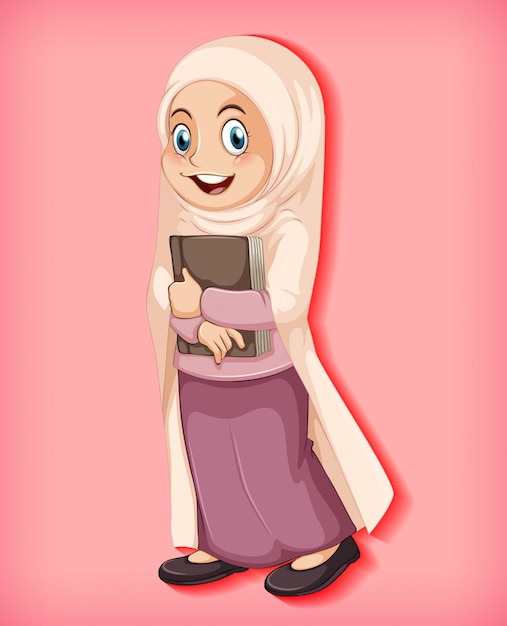 Free vector girl holding book