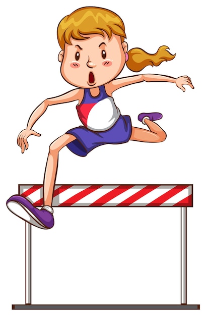 Free vector girl jumping