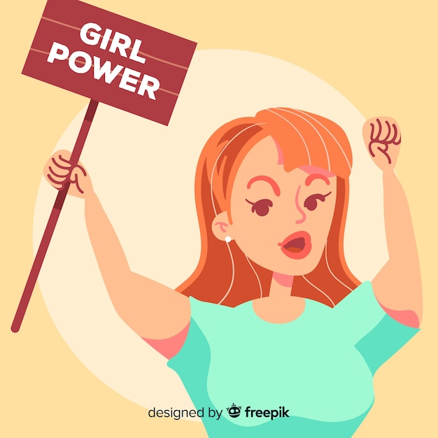 Free vector girl power background