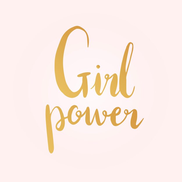 Girl power typography style vector