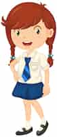 Free vector girl in school dress