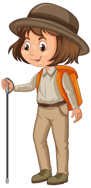 Free vector girl in scout uniform