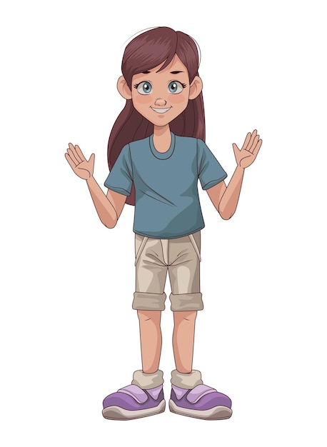 Бесплатное векторное изображение Девушка говорящая иконка аватара изолирована