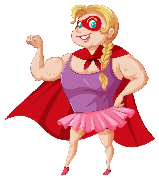 A girl in superhero costume