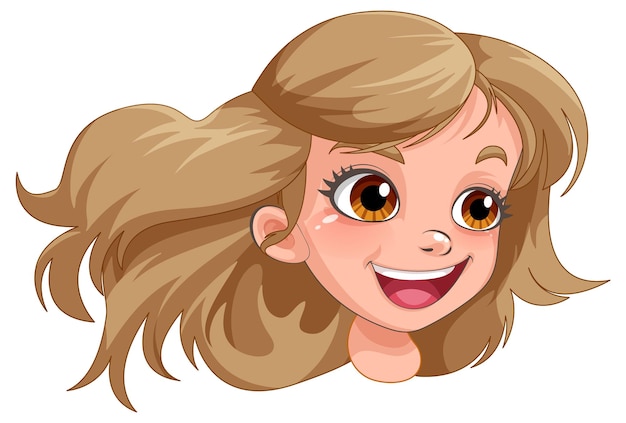 Free vector a girl with blonde hair and brown eyes