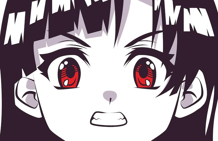 無料Vector 赤い目を持つ少女