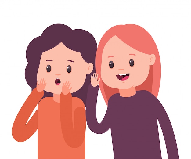 Premium Vector Gossip Illustration One Excited Girl Whispers Secret To Girlfriend Premium Vector Gossip Illustration One Excited Girl Whispers Secret To Girlfriend