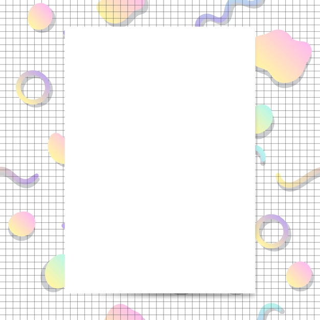 Free vector girly pastel card mockup vector