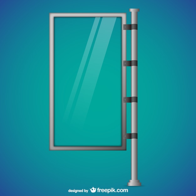 Glass billboard vector