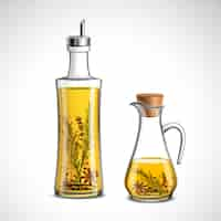 Free vector glass bottles set