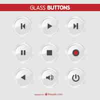 Free vector glass buttons set