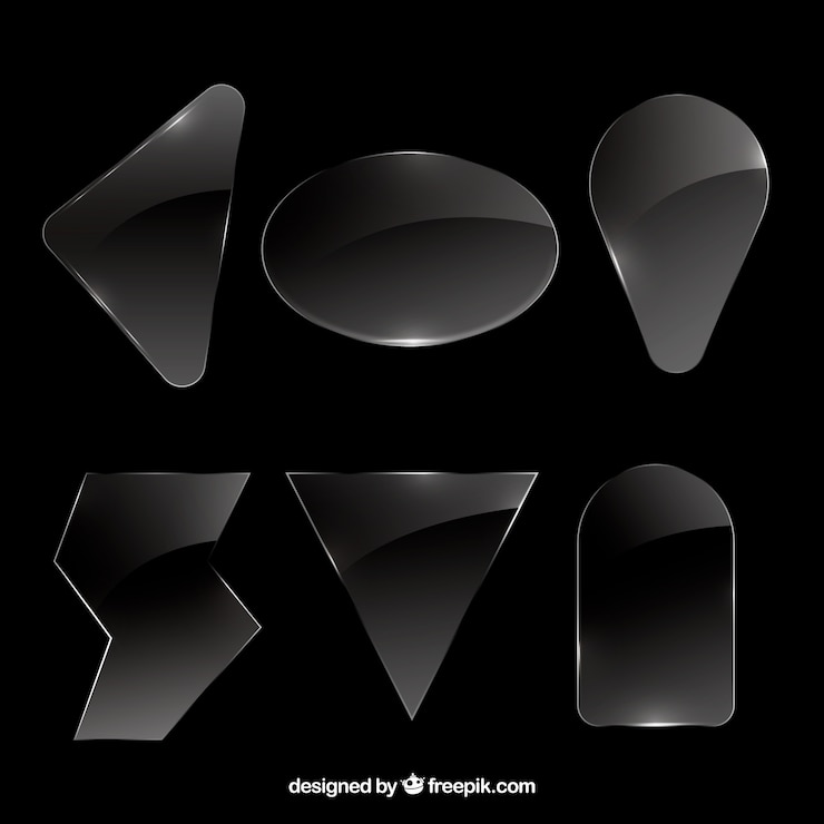 Free Vector glass collection with different shapes