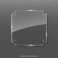 Free vector glass frame in realistic style