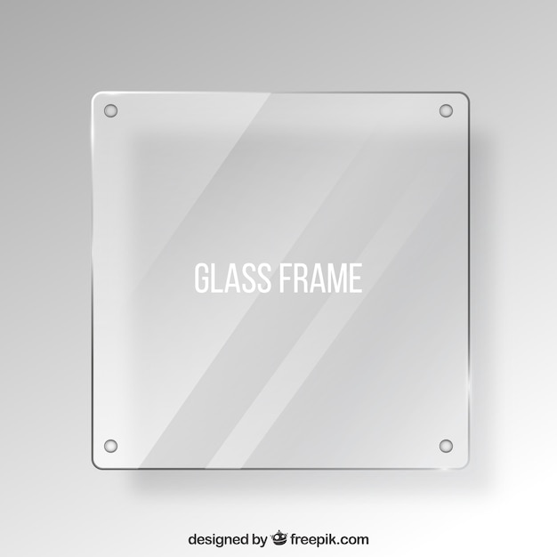 Free vector glass frame in realistic style