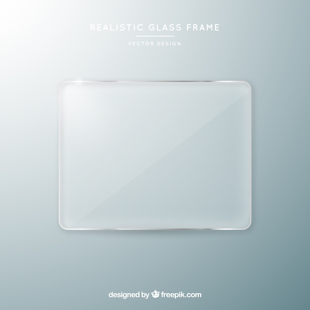 Free vector glass frame in realistic style