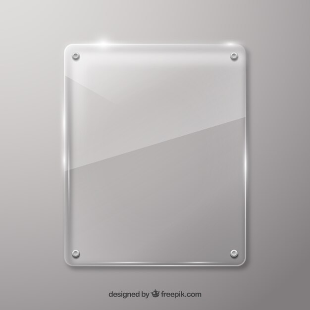 Glass frame in realistic style