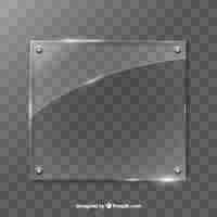 Free vector glass frame in realistic style