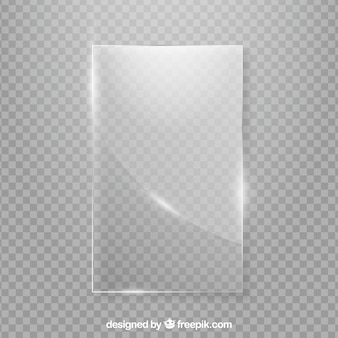 Glass frame in realistic style