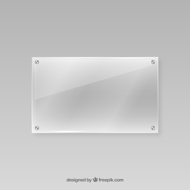 Glass frame in realistic style
