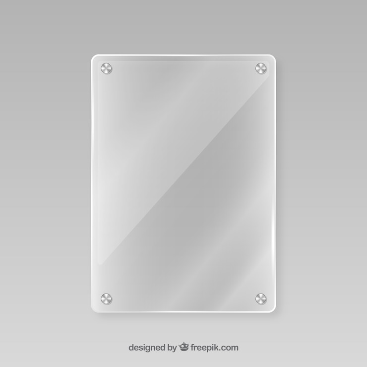 Free Vector glass frame in realistic style