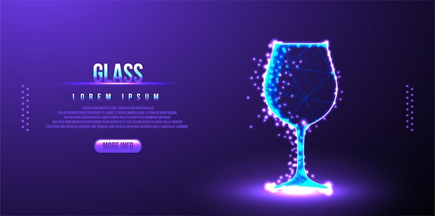 Free vector glass low poly wireframe