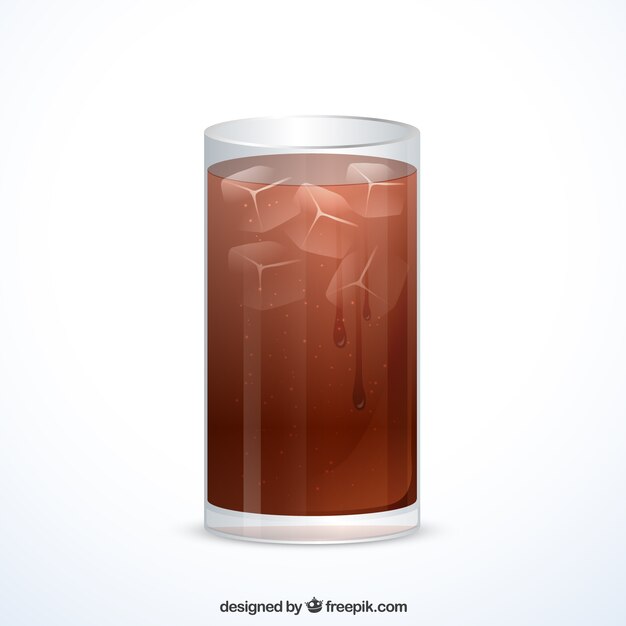 Glass of soft drink