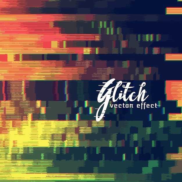 Free vector glitch abstract background showing malfunction