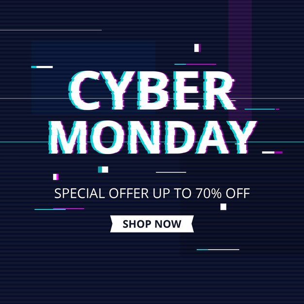 Glitch cyber monday promo banner